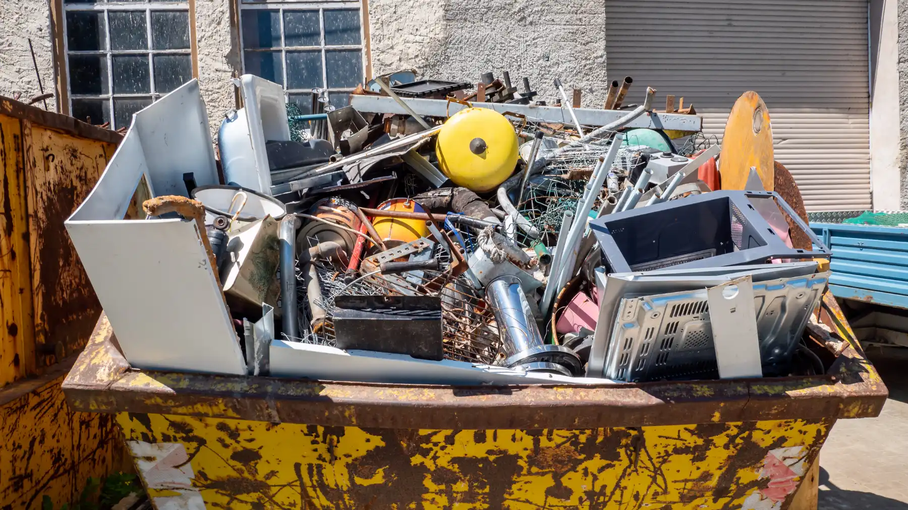recycling scrap bin